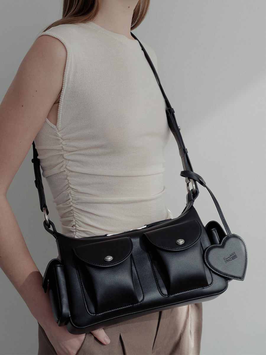 Ava Leather Pocket Crossbody Bag