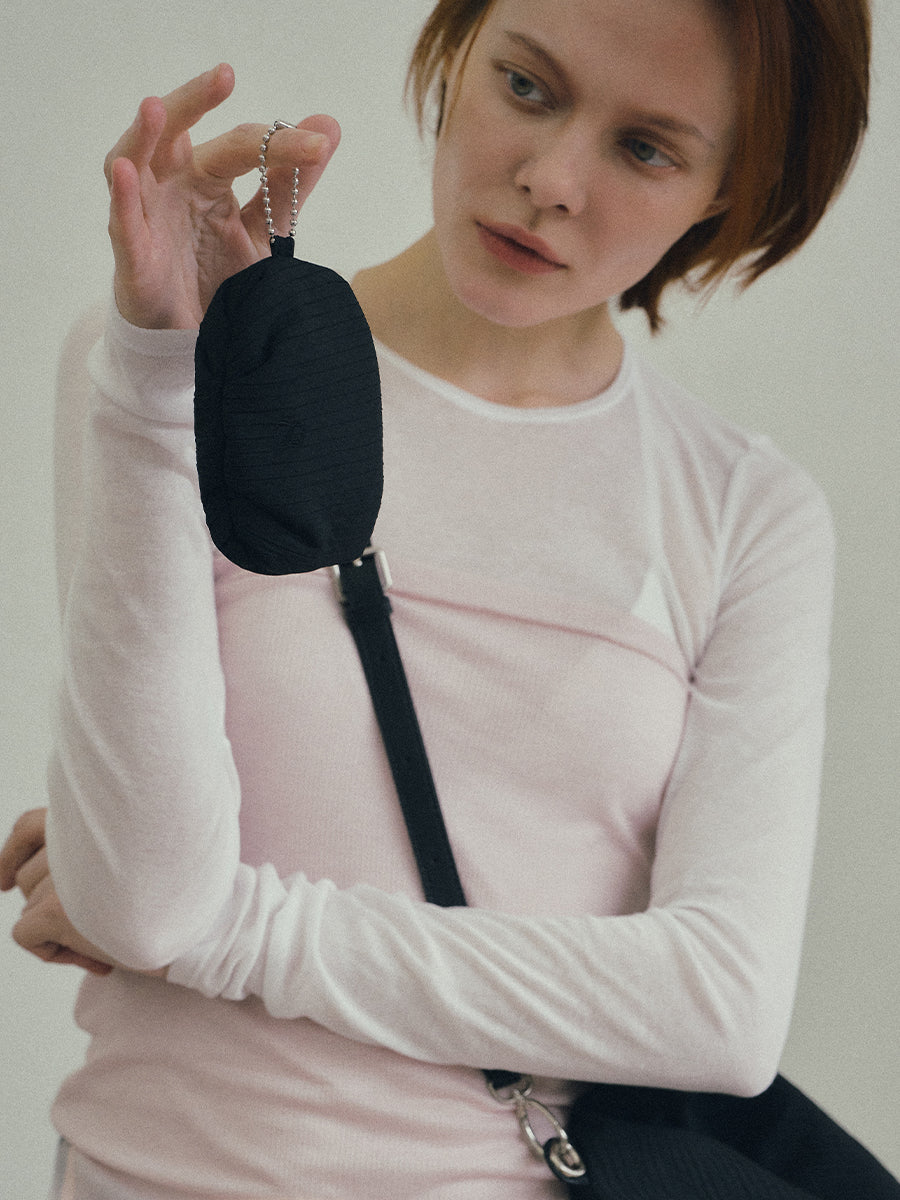 Abby Pleated Hobo Bag - Black