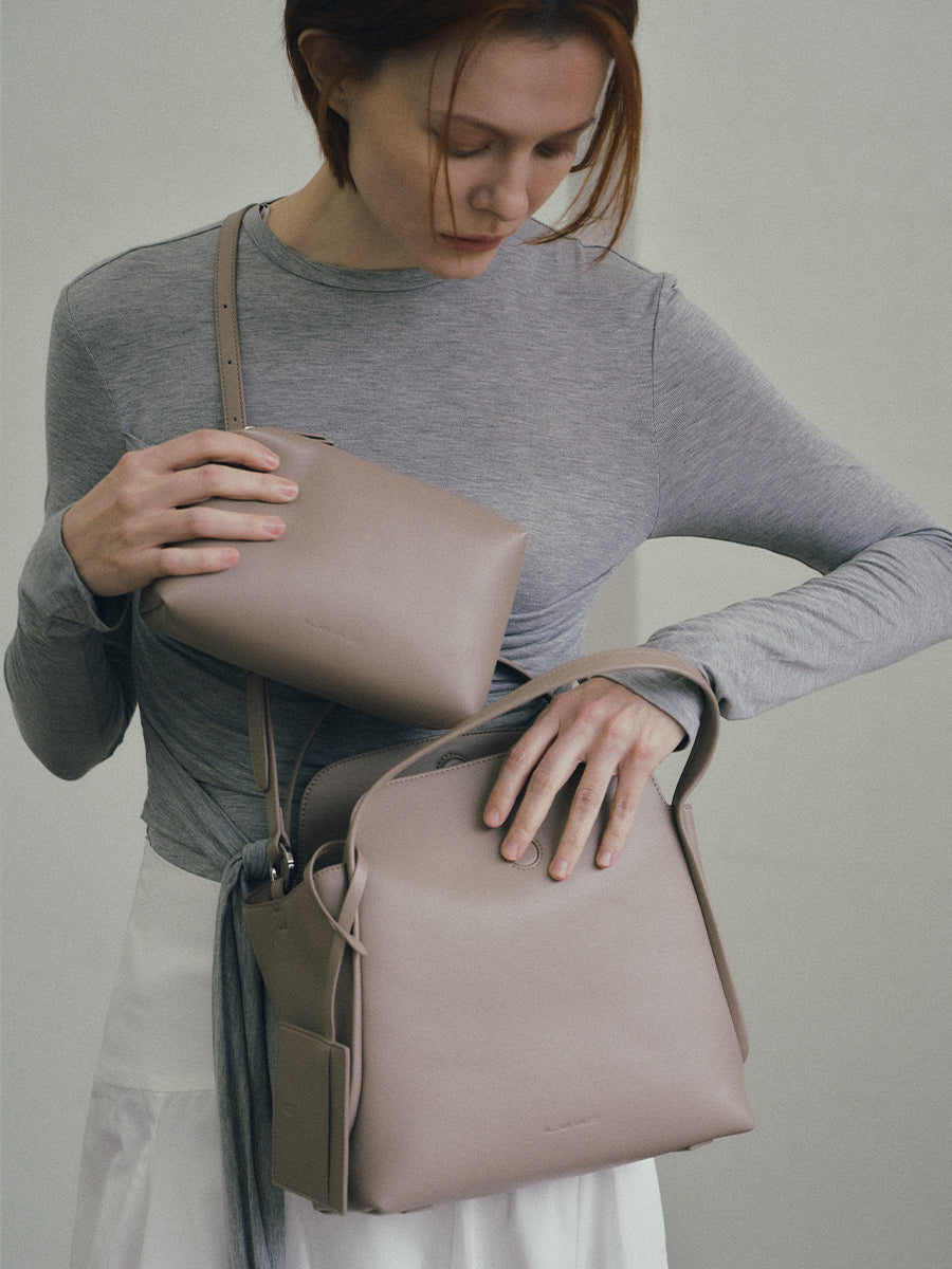 Kim Dual Style Handbag - Elephant Gray