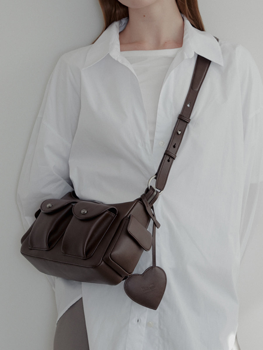 Ava Leather Pocket Crossbody Bag