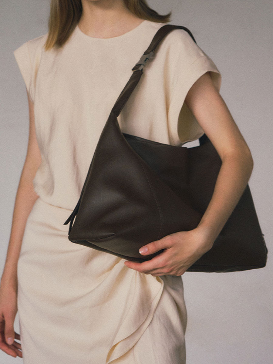 Moxi Convertible Hobo Bag - Chocolate brown