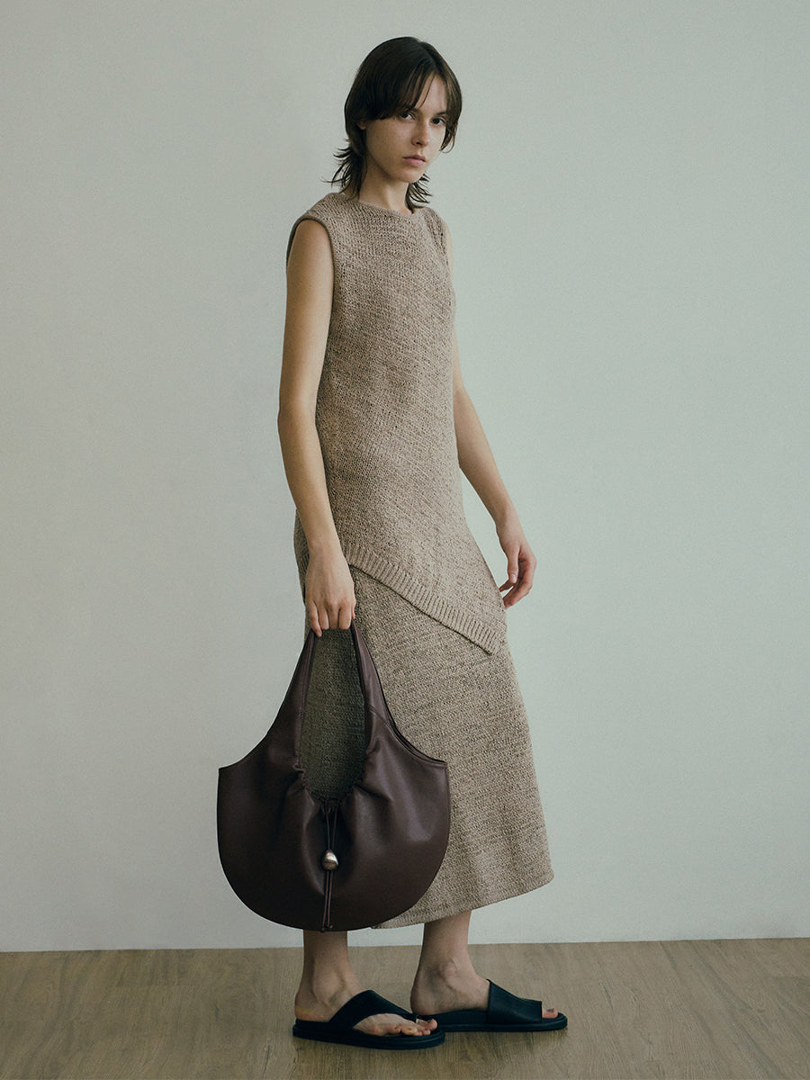 Cloud Hobo Shoulder Bag - Dark brown