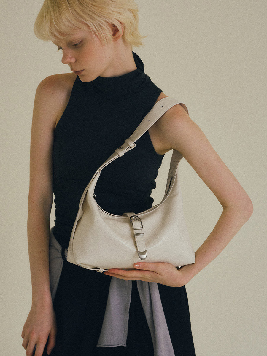 Mica Pin-Buckle Utility Lunch Bag - White
