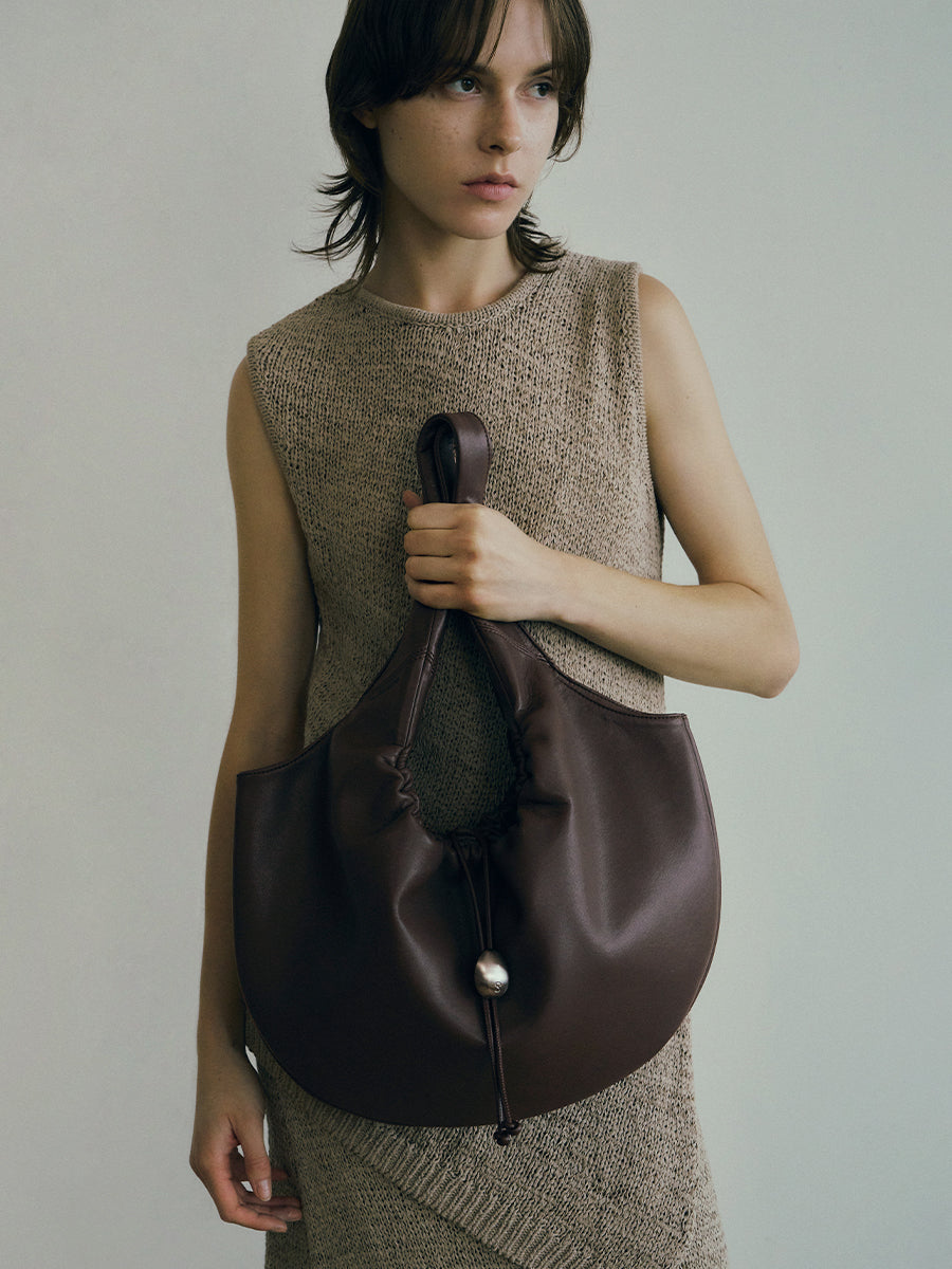 Cloud Hobo Shoulder Bag - Dark brown