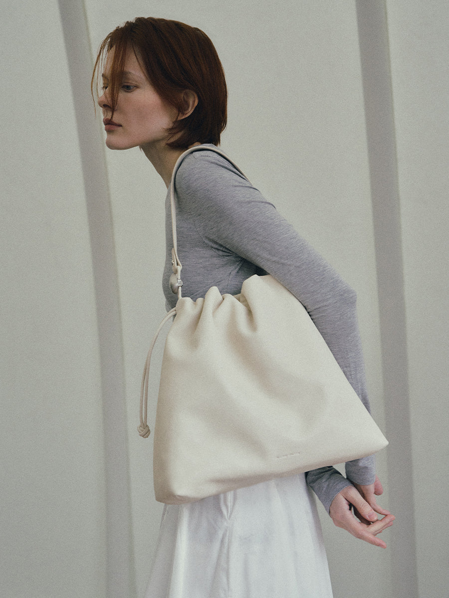 Note3 Cloud Drawstring 2 Way Bag - Off White