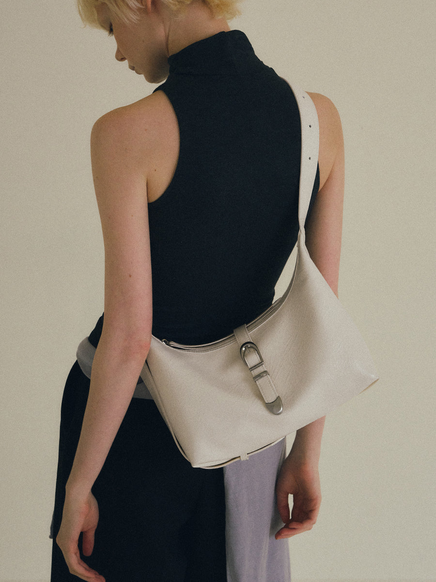 Mica Pin-Buckle Utility Lunch Bag - White