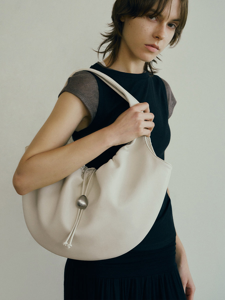 Cloud Hobo Shoulder Bag - White
