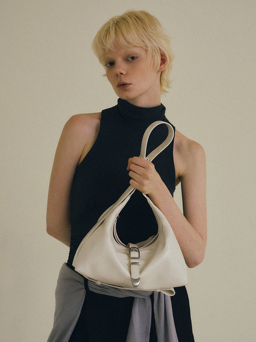 Mica Pin-Buckle Utility Lunch Bag - White