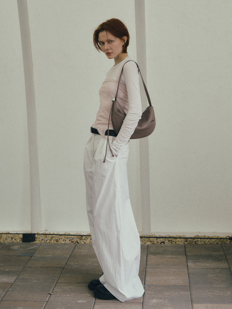 Note1 Crescent Crossbody Bag - Clay Gray