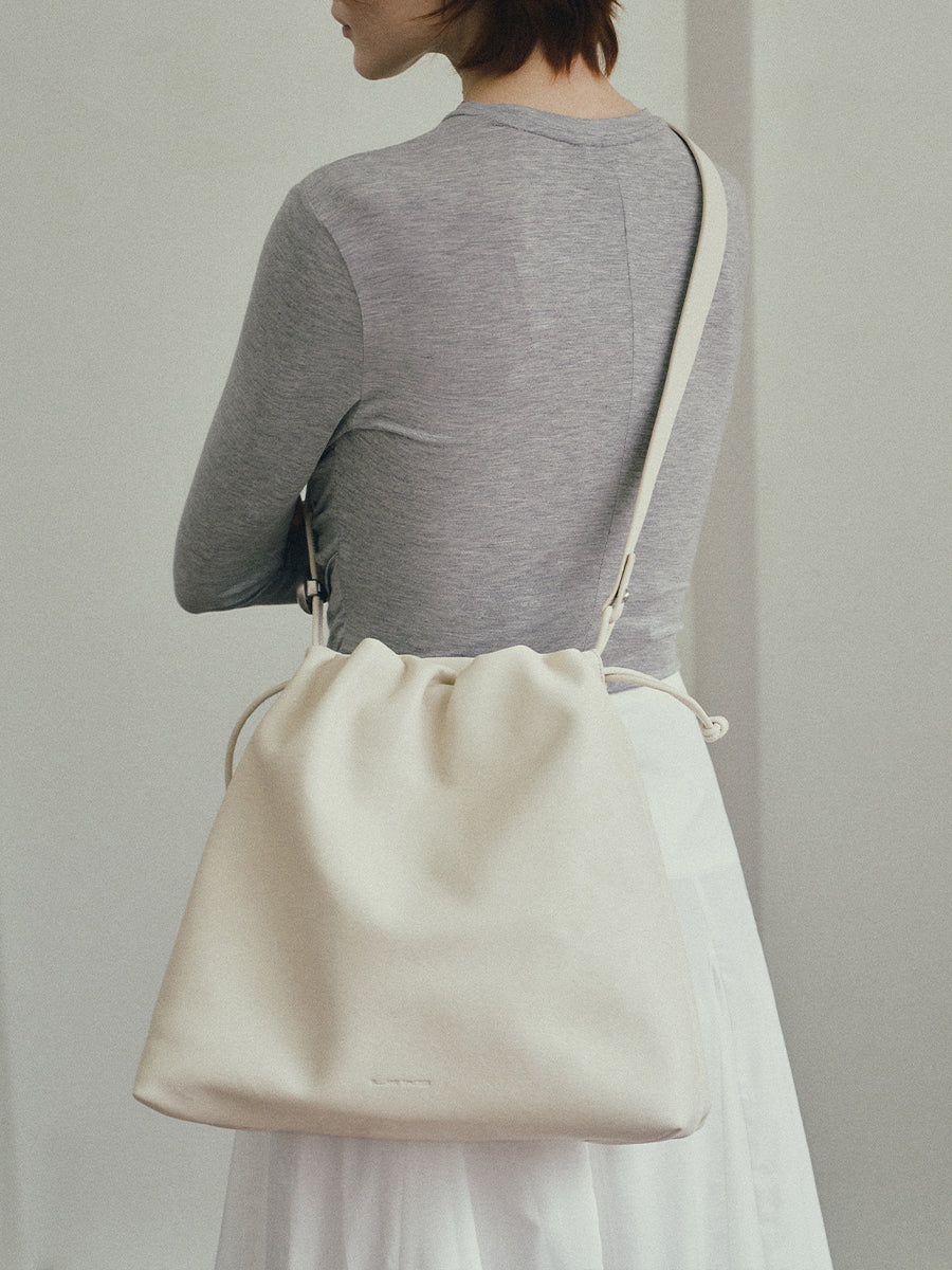 Note3 Cloud Drawstring 2 Way Bag - Off White