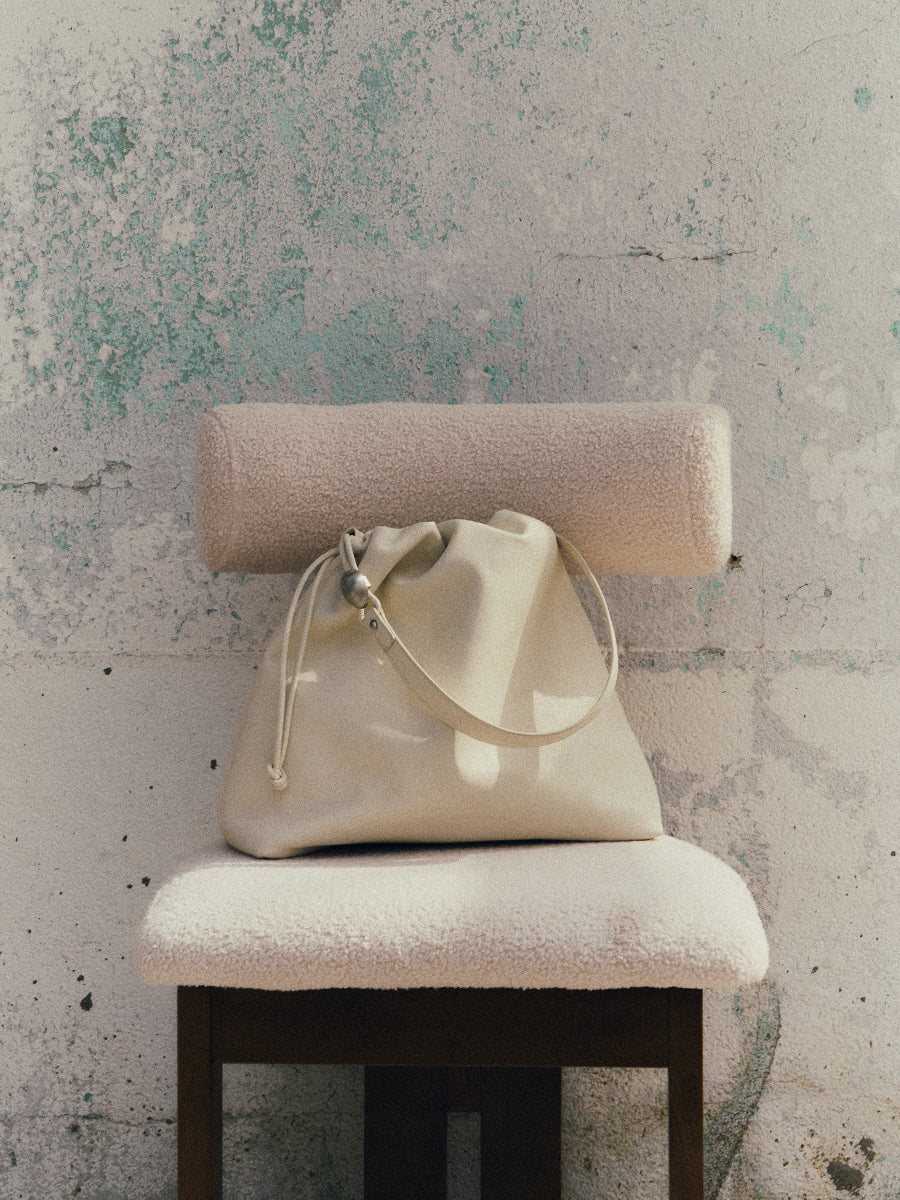Note3 Cloud Drawstring 2 Way Bag - Off White