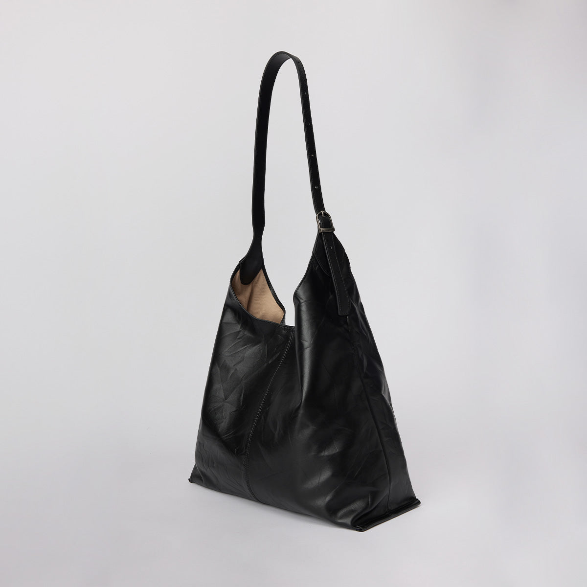 Gaby Ruched Leather Tote Bag