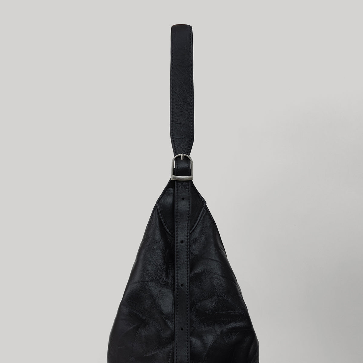 Gaby Ruched Leather Tote Bag