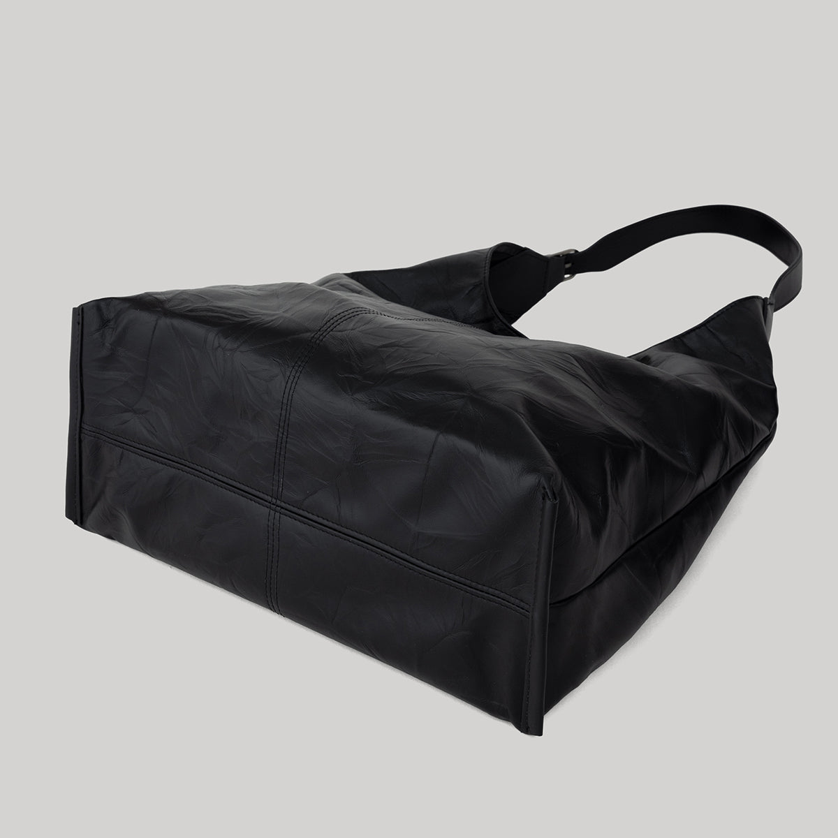 Gaby Ruched Leather Tote Bag