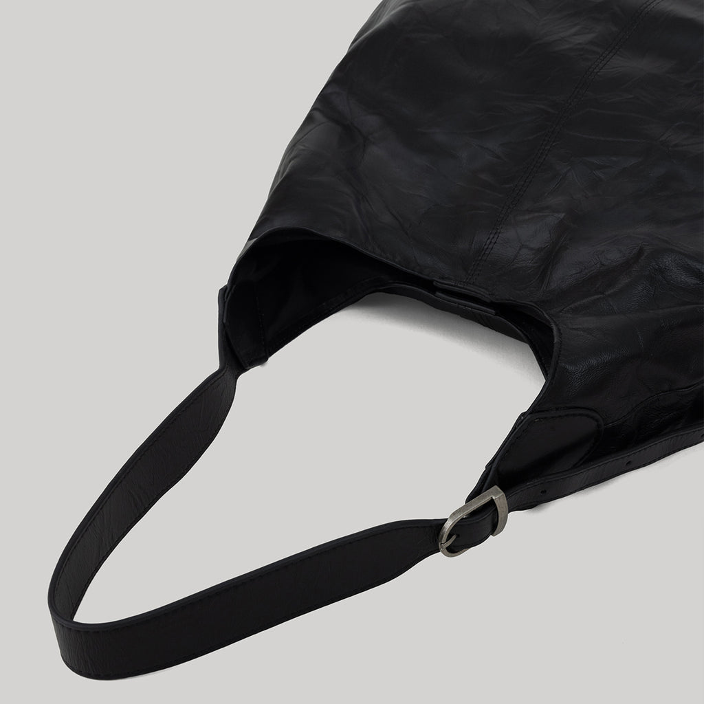 Gaby Ruched Leather Tote Bag