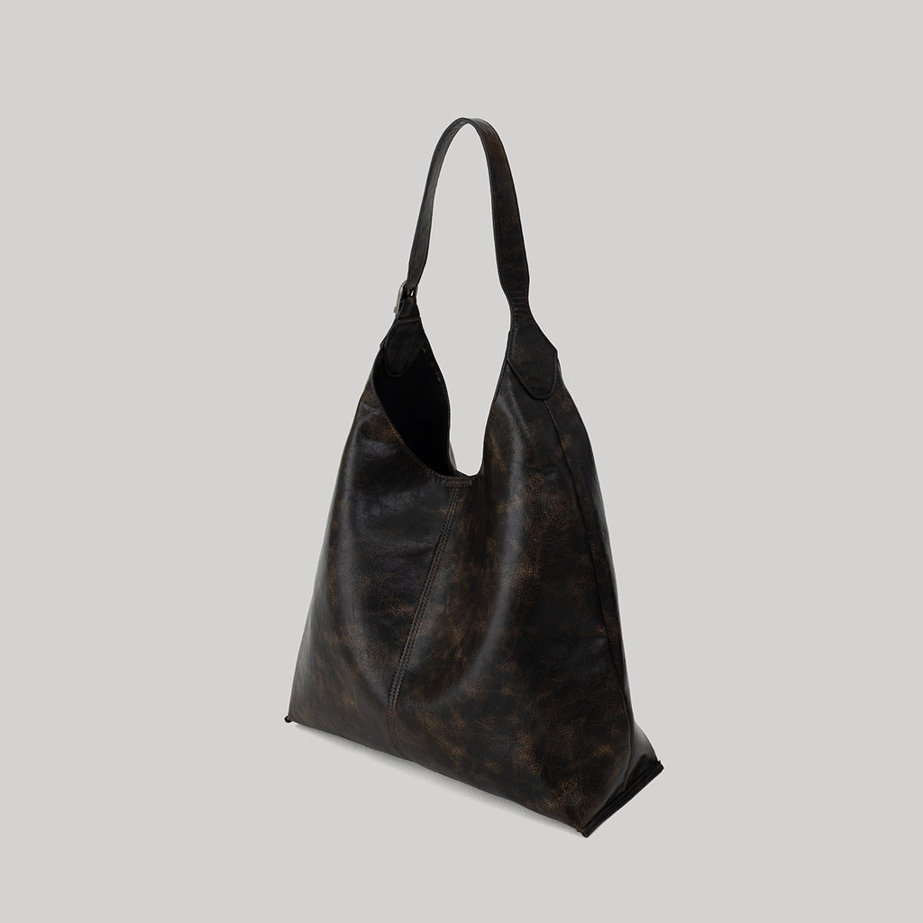 Gaby Ruched Leather Tote Bag