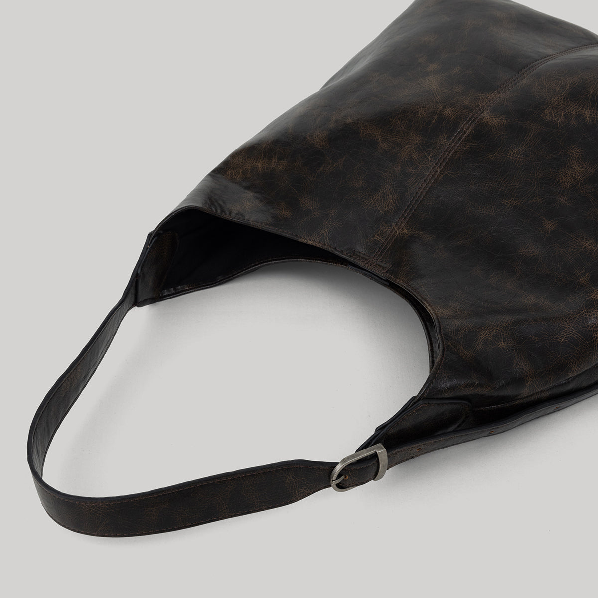 Gaby Ruched Leather Tote Bag