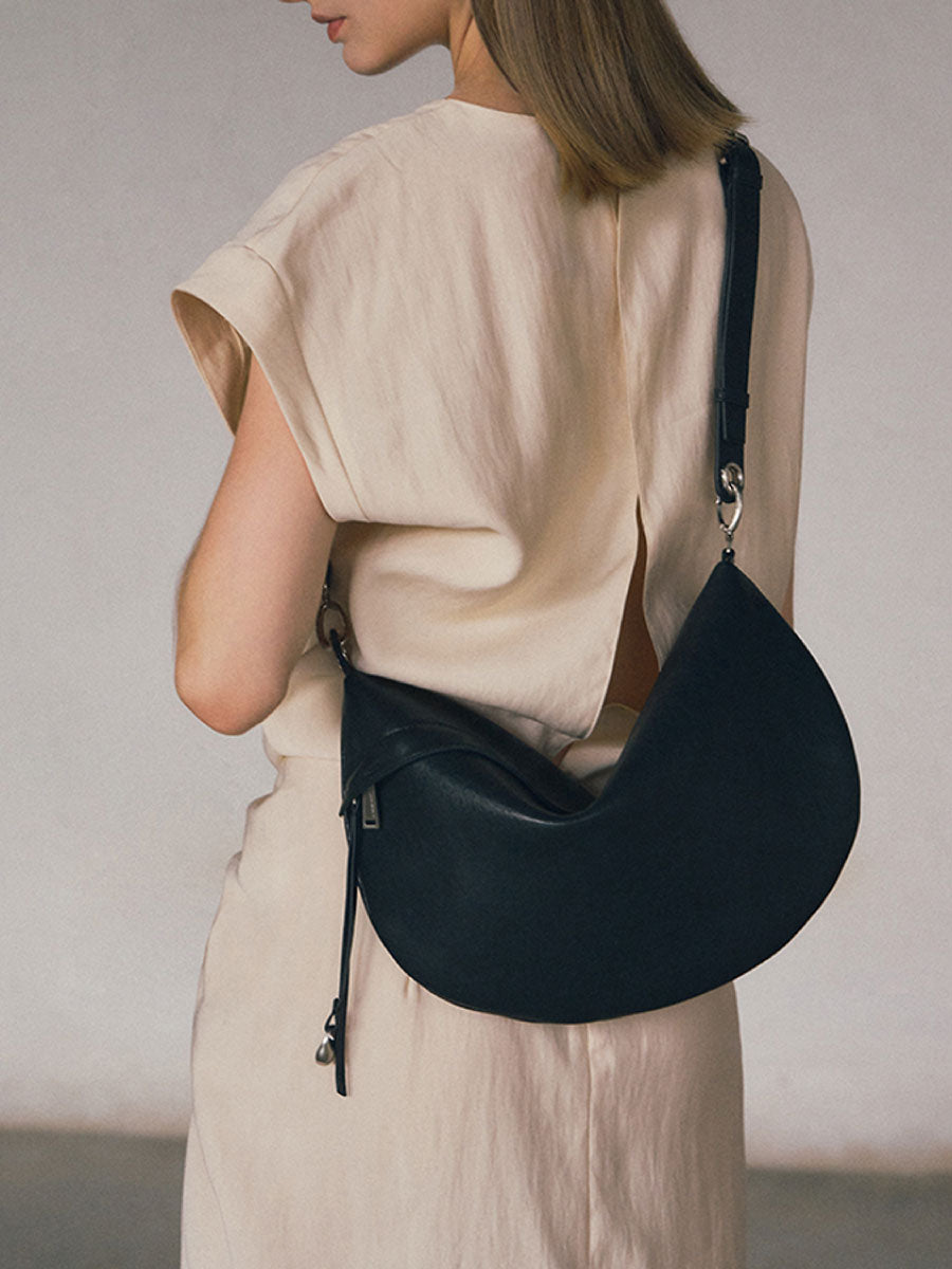 Blank Fortune Cookie Two-Way Bag - Black
