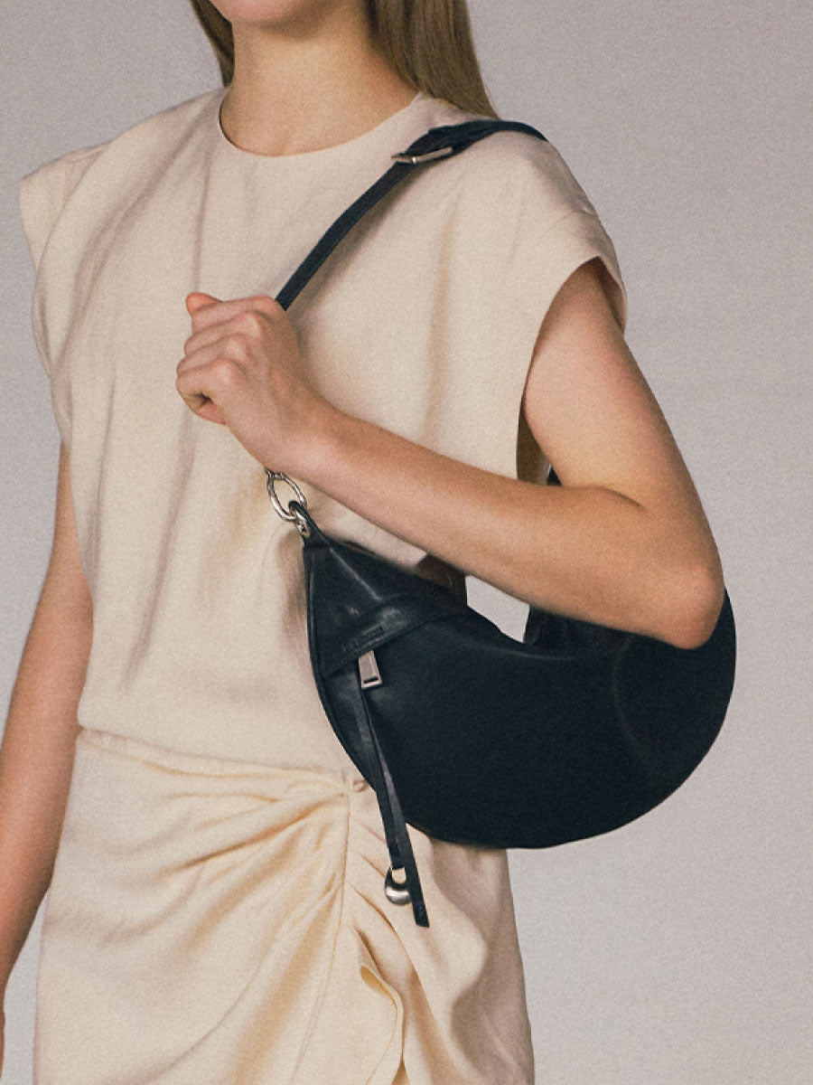 Blank Fortune Cookie Two-Way Bag - Black