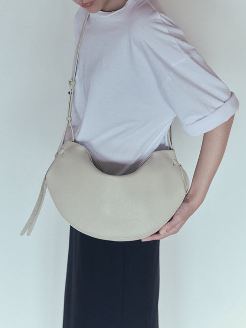 Dudo Knotted Leather Crescent Bag
