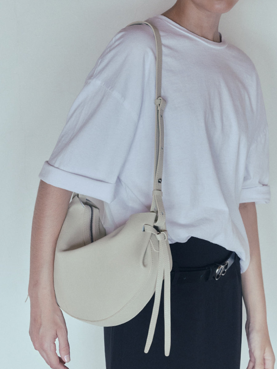 Dudo Knotted Leather Crescent Bag