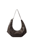 Note2 Pleated Hobo Bag - Dark Brown