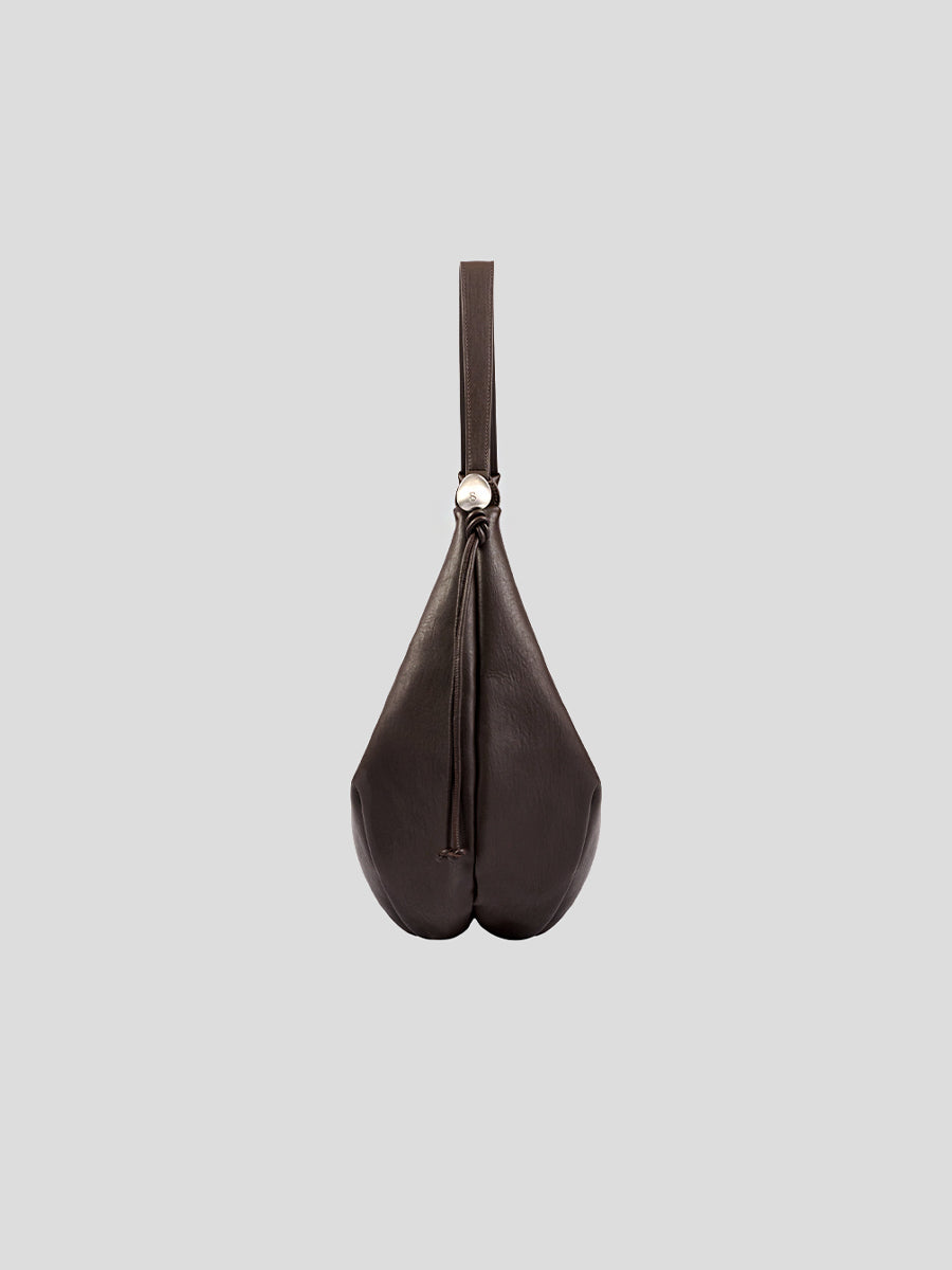 Note2 Pleated Hobo Bag - Dark Brown