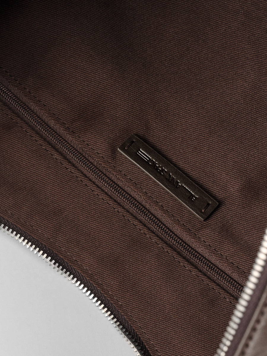 Note2 Pleated Hobo Bag - Dark Brown