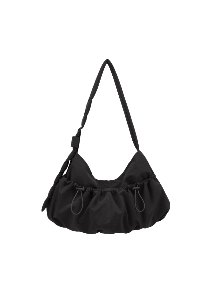 Ziva Drawstring Pocket Crossbody Bag - Sand White