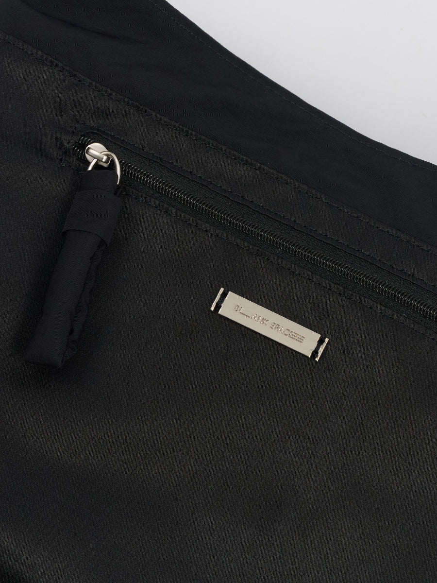 Ziva Drawstring Pocket Crossbody Bag - Black