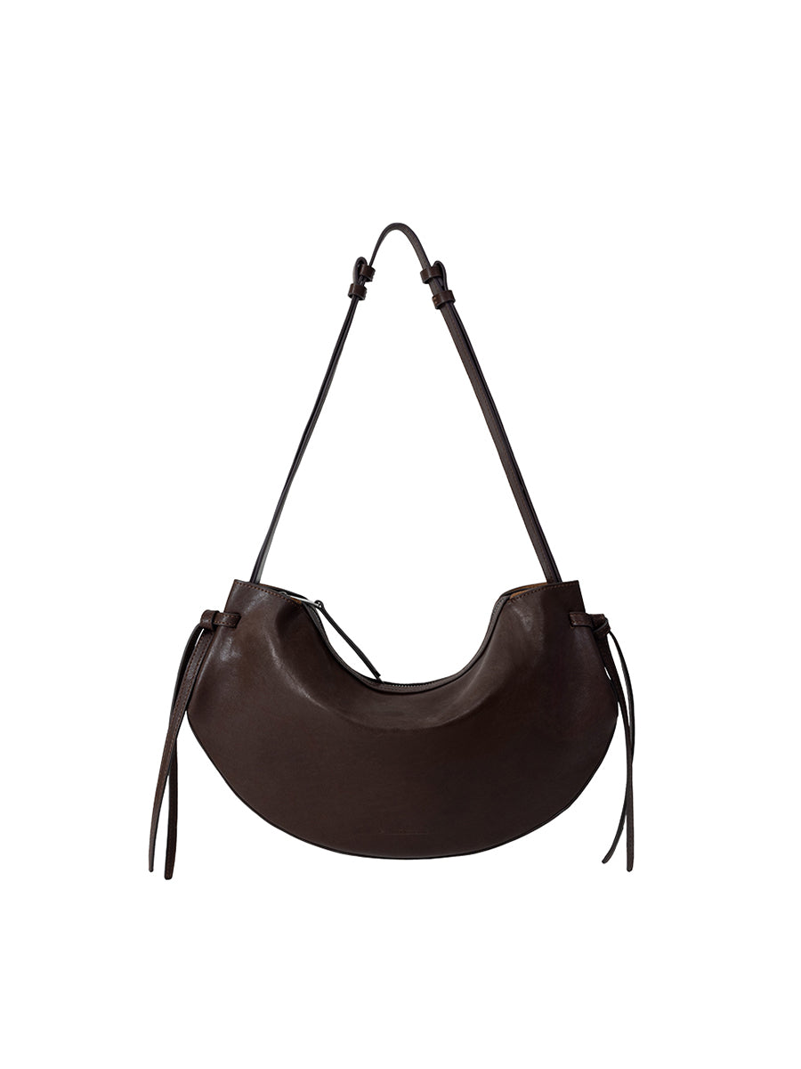 Dudo Knotted Leather Crescent Bag
