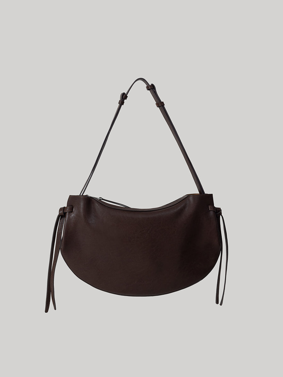 Dudo Knotted Leather Crescent Bag