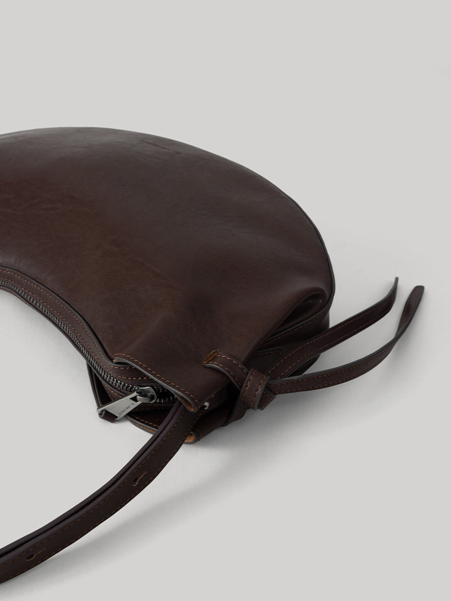Dudo Knotted Leather Crescent Bag