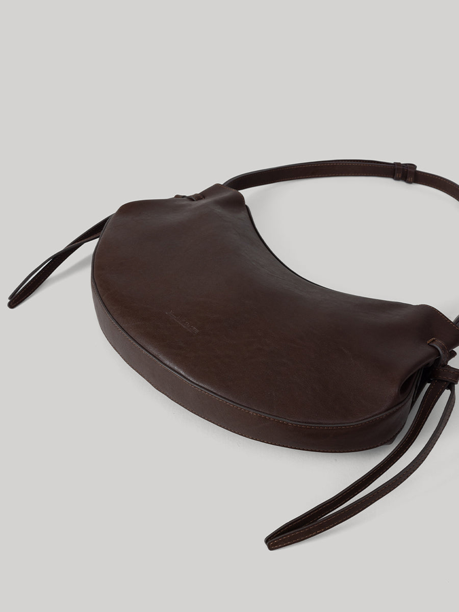 Dudo Knotted Leather Crescent Bag