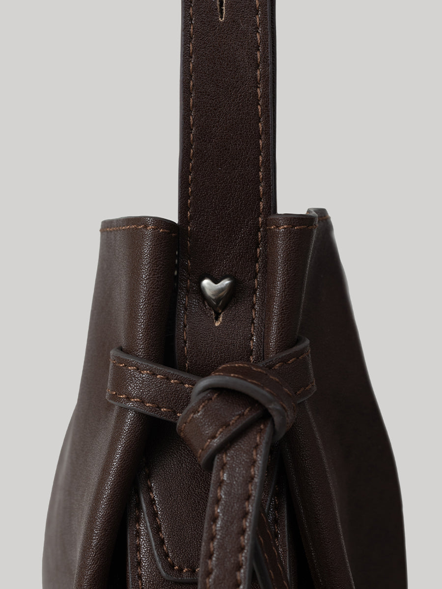 Dudo Knotted Leather Crescent Bag