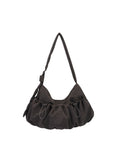 Ziva Drawstring Pocket Crossbody Bag - Dark Gray