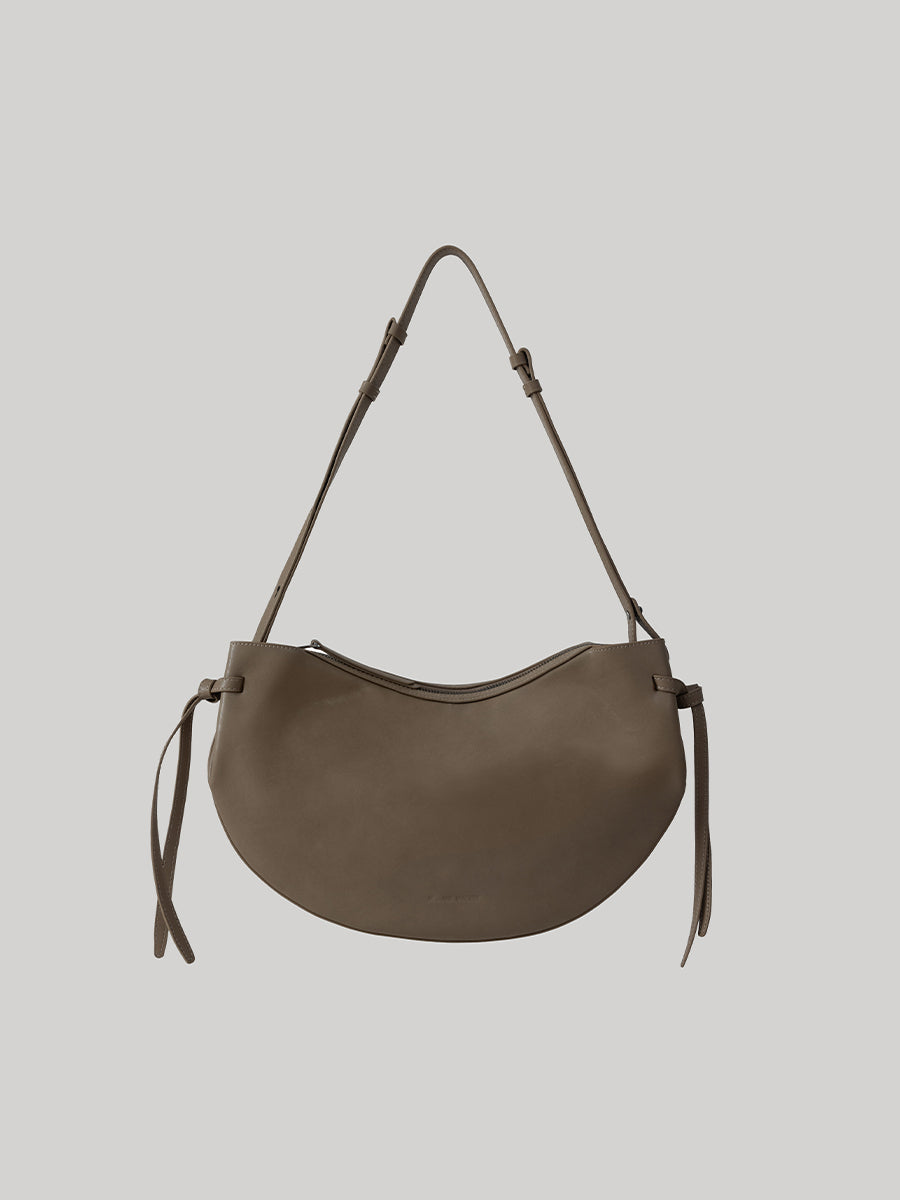 Dudo Knotted Leather Crescent Bag