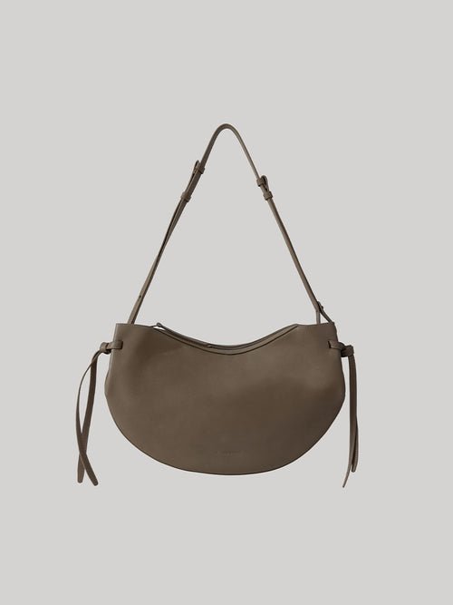 Dudo Knotted Leather Crescent Bag