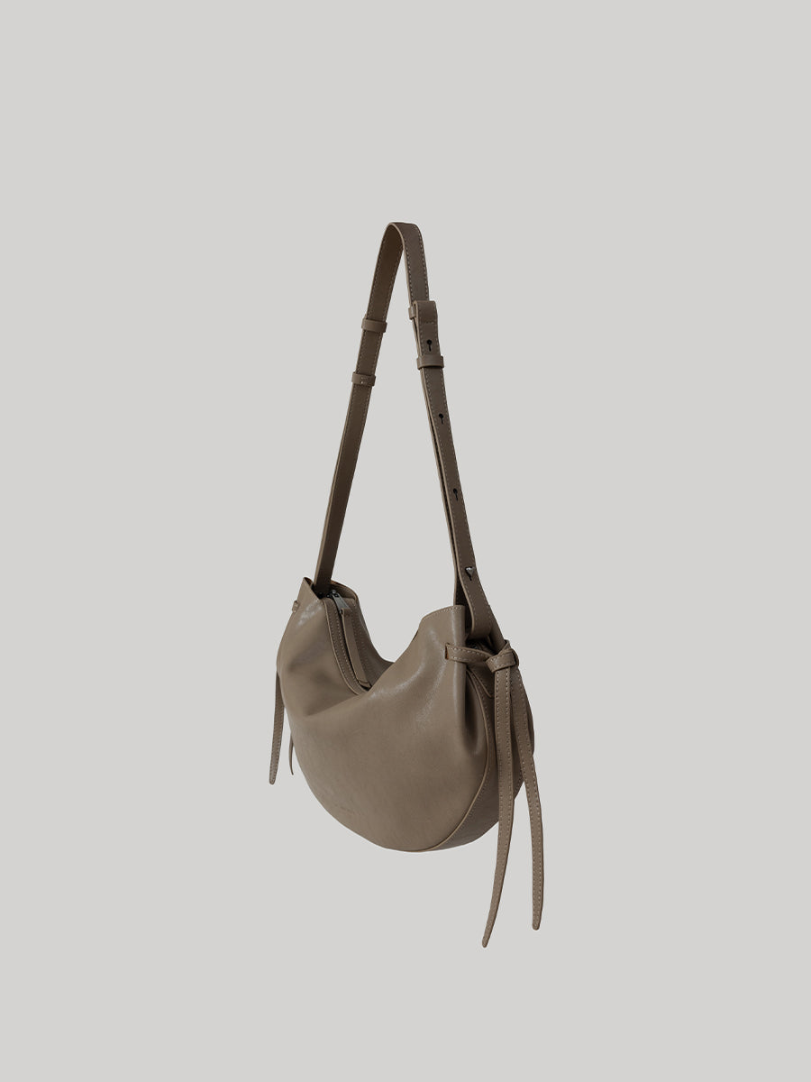 Dudo Knotted Leather Crescent Bag