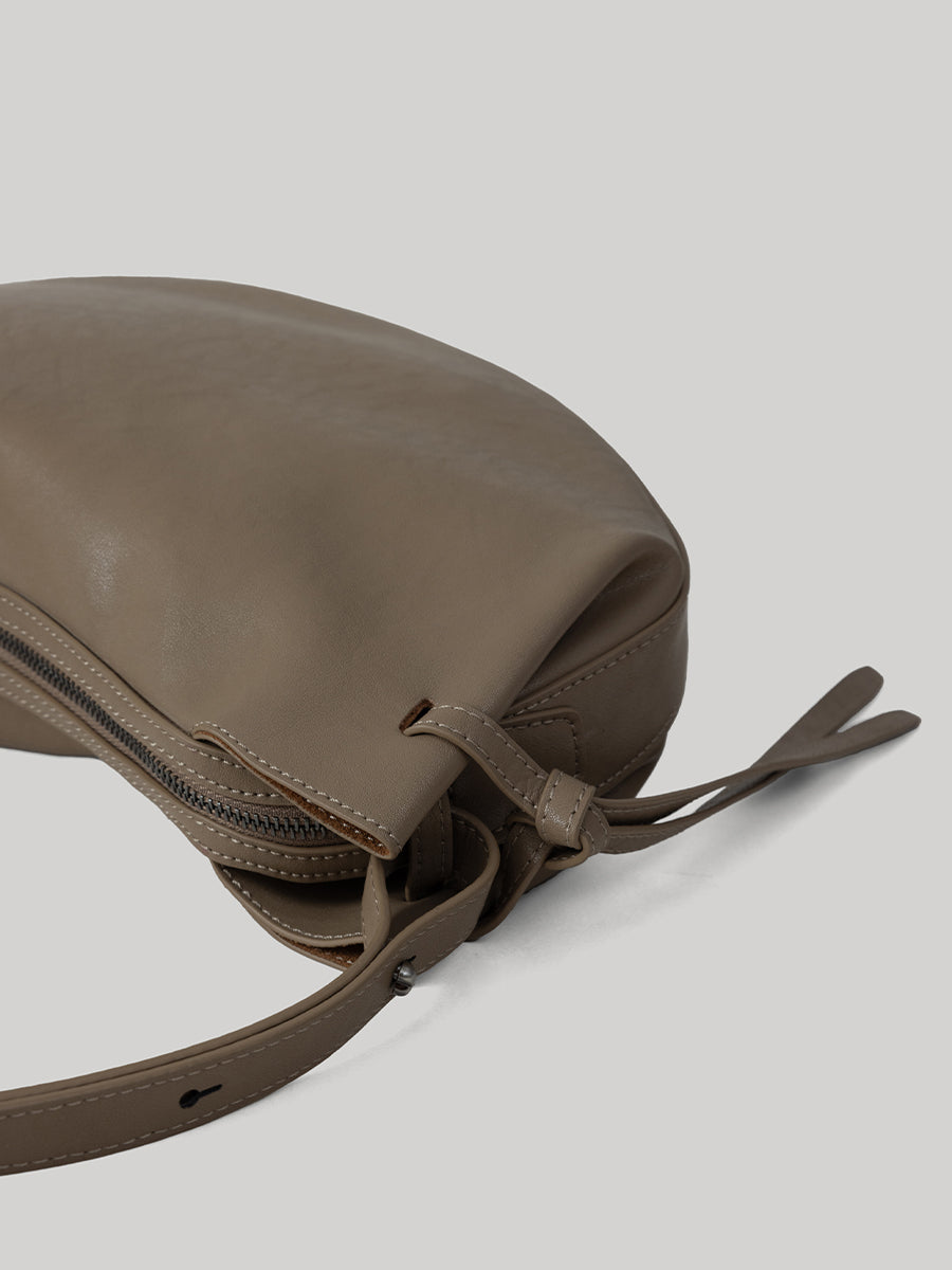 Dudo Knotted Leather Crescent Bag