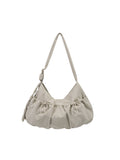 Ziva Drawstring Pocket Crossbody Bag - Sand White