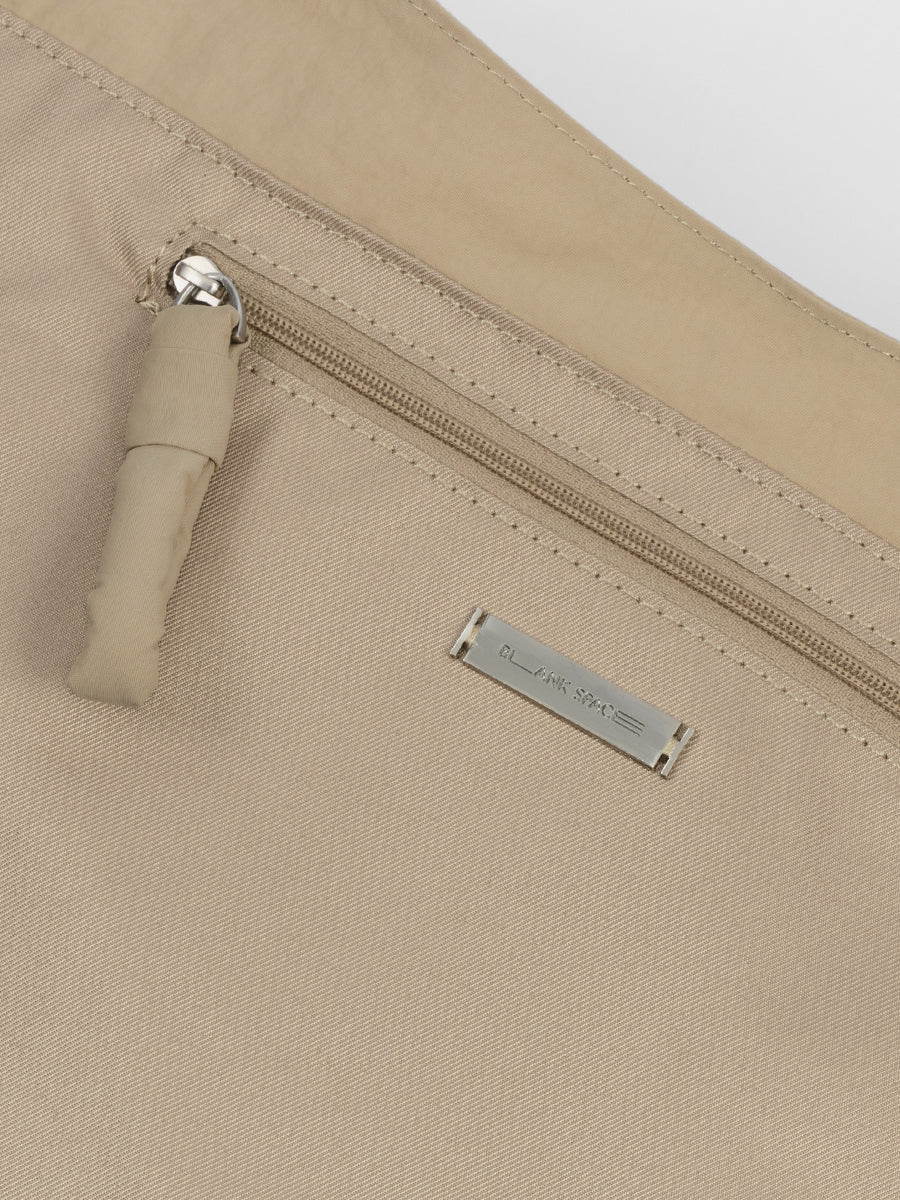 Ziva Drawstring Pocket Crossbody Bag - Sand Brown