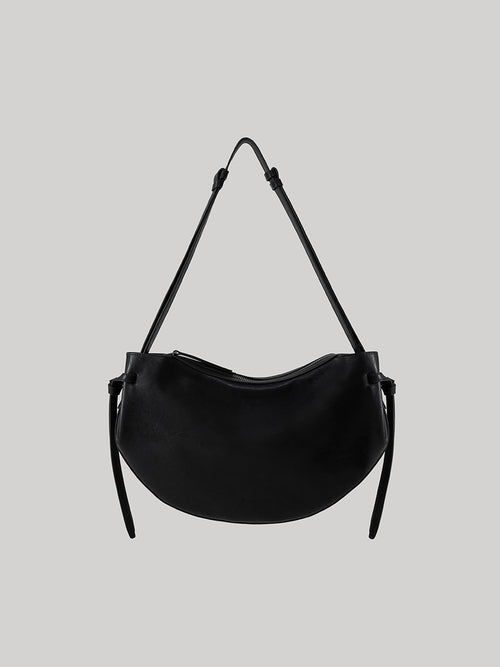Dudo Knotted Leather Crescent Bag