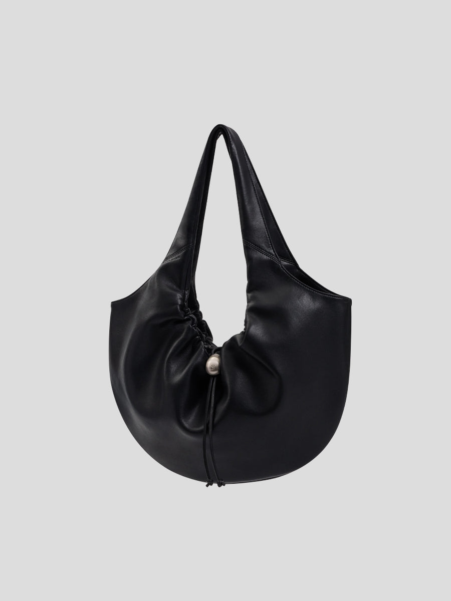 Cloud Hobo Shoulder Bag - Black