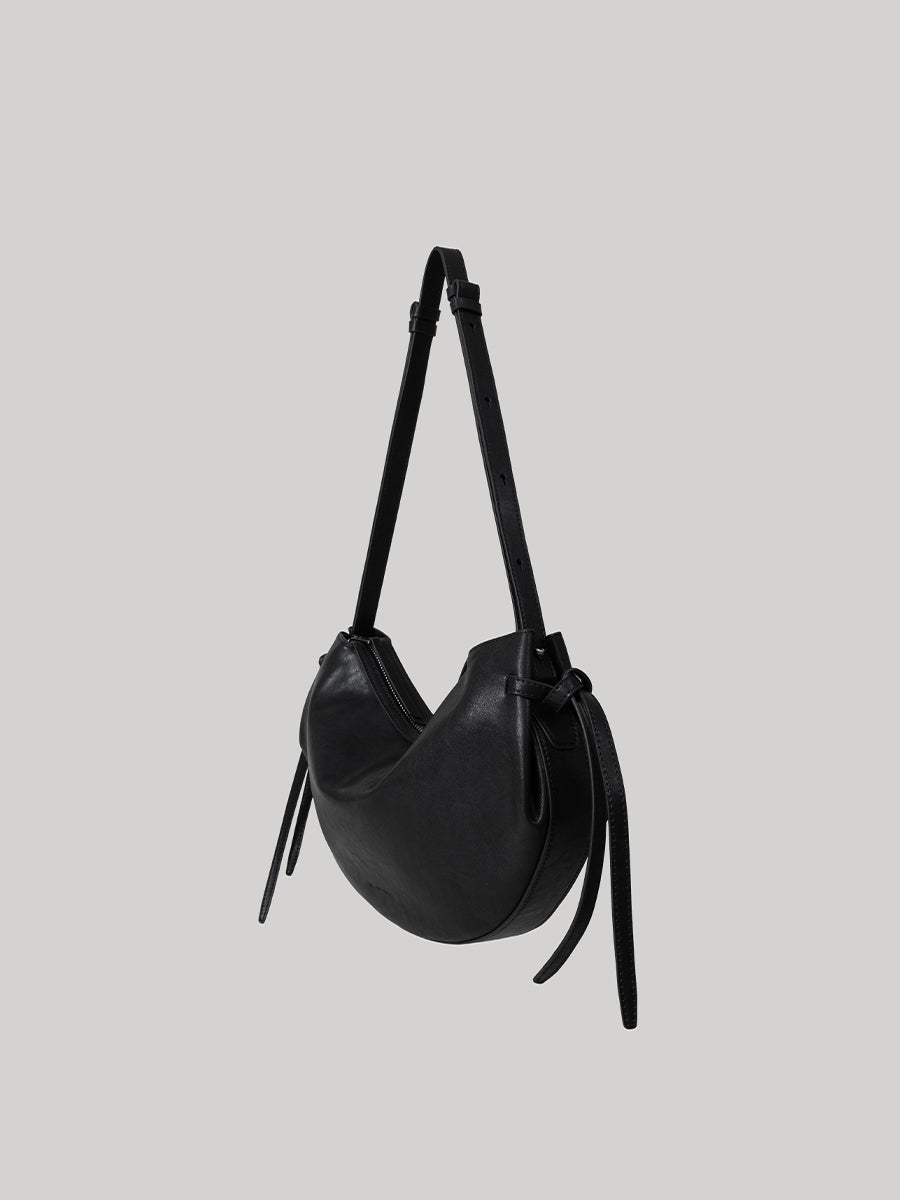 Dudo Knotted Leather Crescent Bag