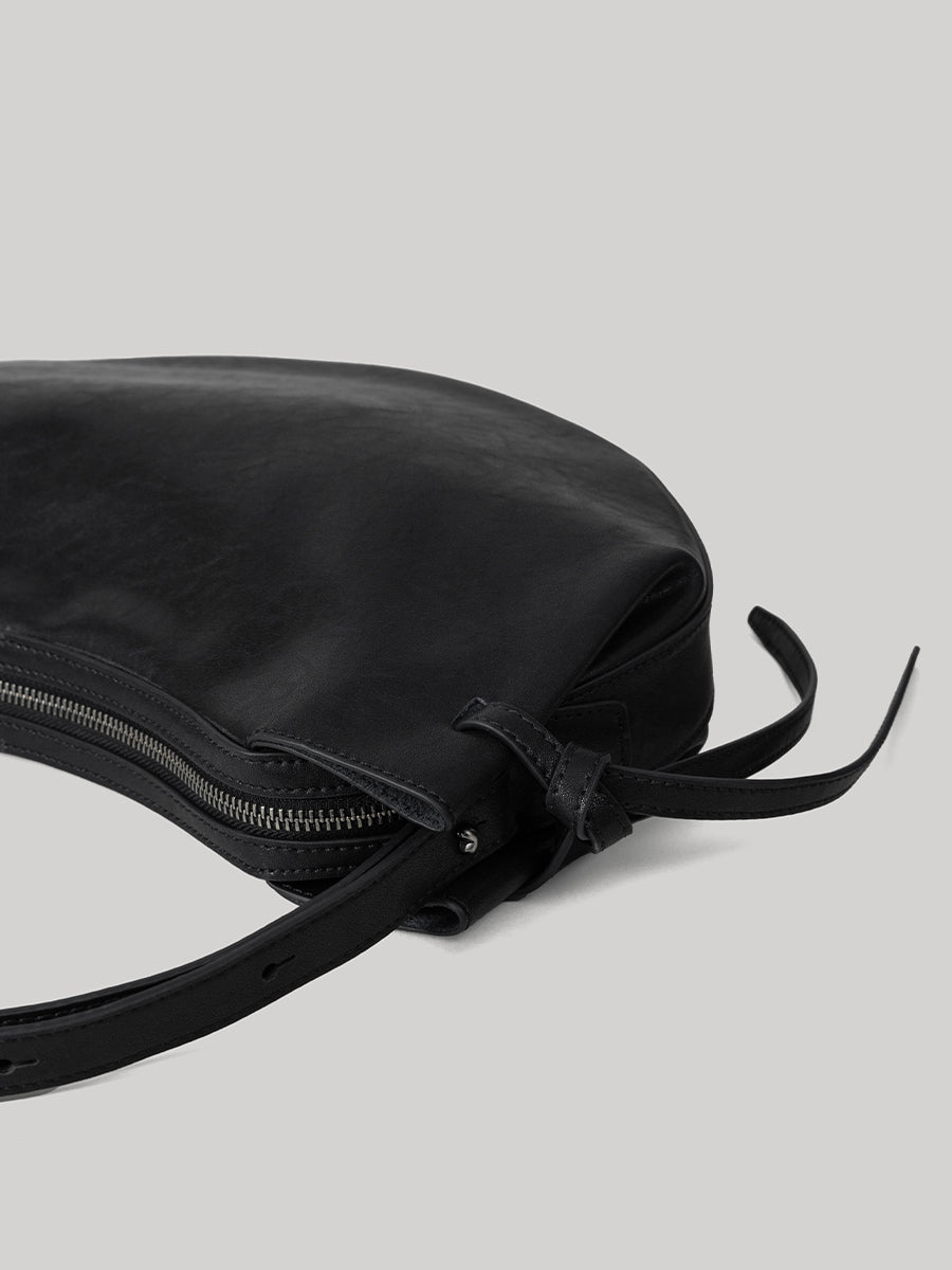 Dudo Knotted Leather Crescent Bag