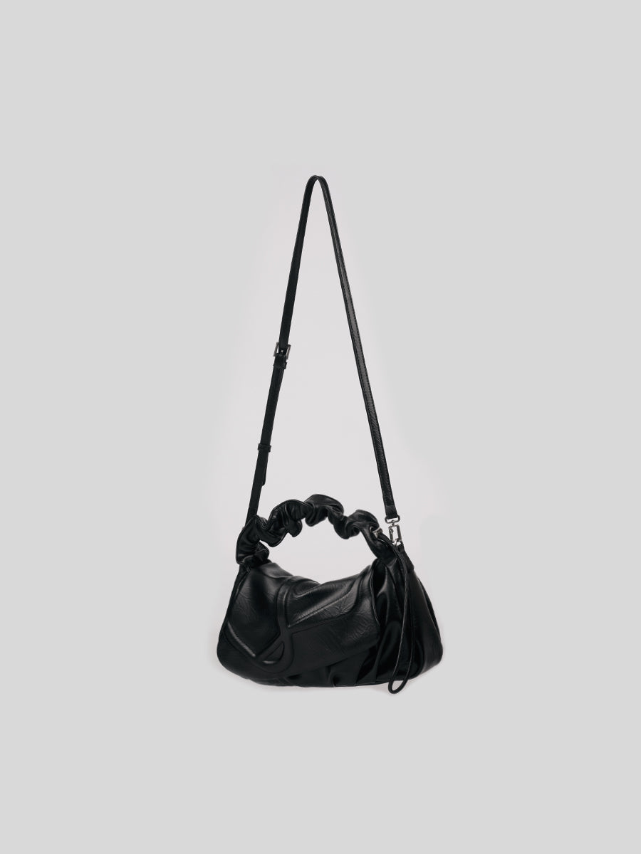 BLANK Ruffled Top-Handle Bag