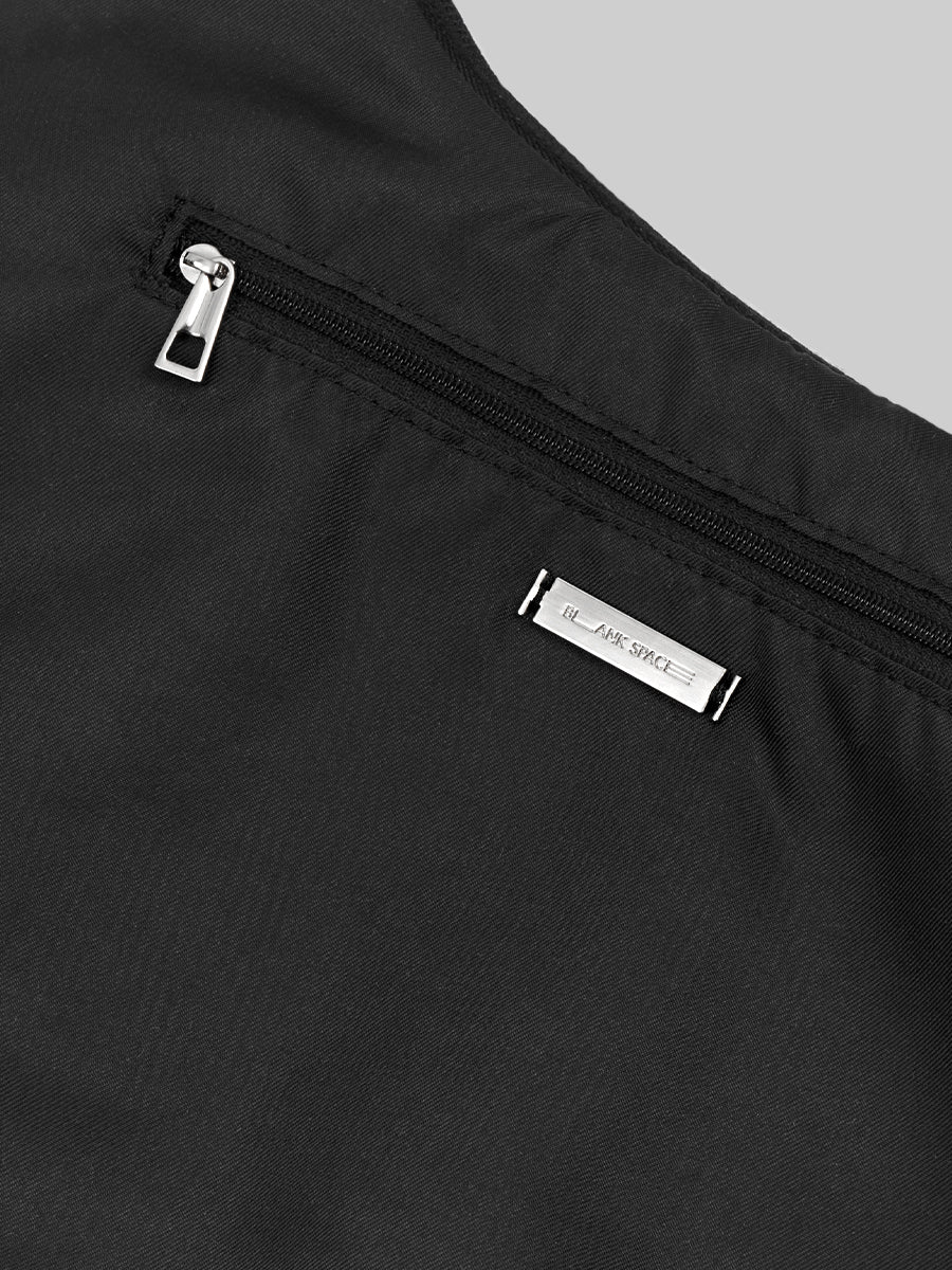 Abby Pleated Hobo Bag - Black