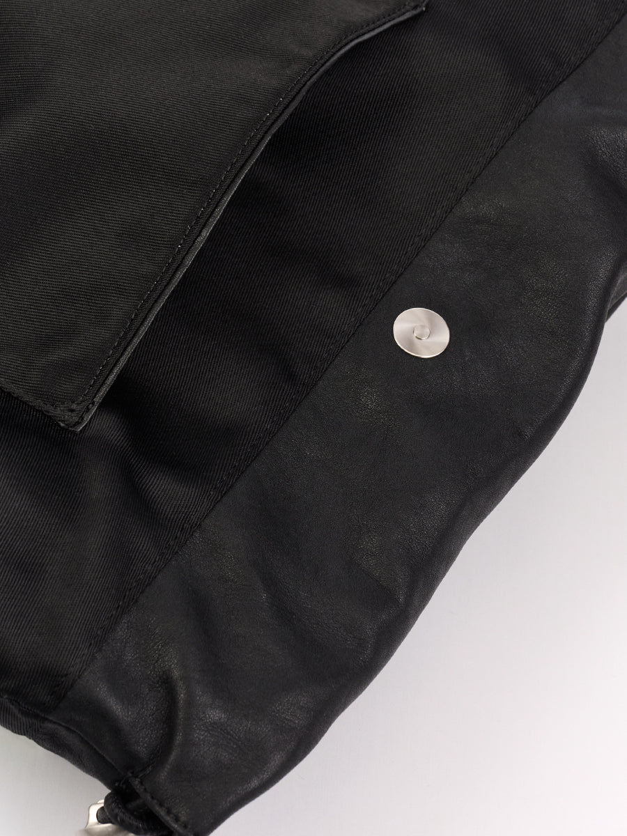 Note3 Cloud Drawstring 2 Way Bag - Black
