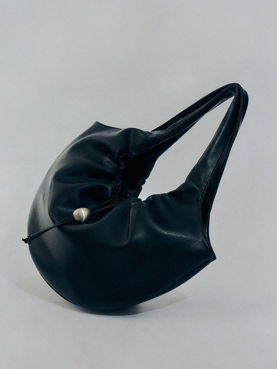 Cloud Hobo Shoulder Bag - Black